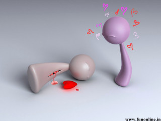 Purple object red substance heart - a purple object free wallpaper