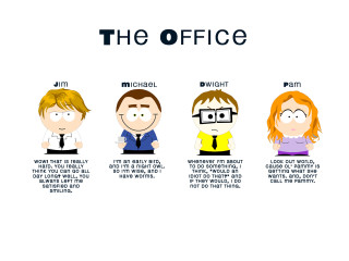 Office cartoon characters poses expressions - figurativism free wallpaper