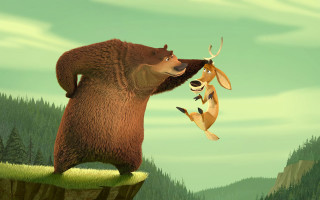 Bear deer cliff head held - behance hd free wallpaper