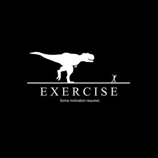 Black white logo dinosaur exercise 2 - expressive free wallpaper for tablet