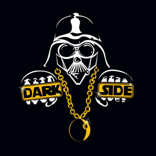 Dark side logo chain helmet - funk art free wallpaper for tablet