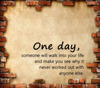 Brick wall quote one day - magical realism free wallpaper for tablet