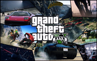 Gta v collage video games - motorcycle free wallpaper