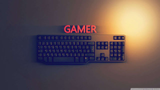 Keyboard mouse glowing gamer top - word free wallpaper for desktop