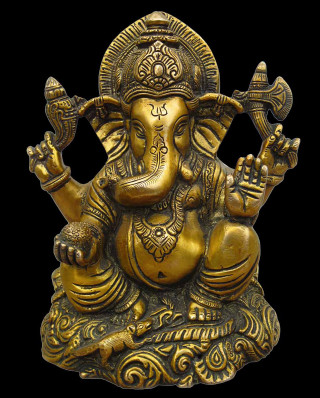 Gold elephant bird statue black - figurine free wallpaper