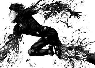 Black suit blood splatter injured - photo of a woman free wallpaper