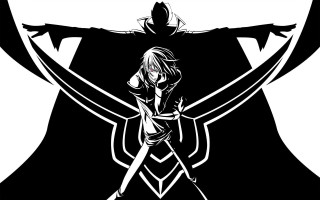 Black white drawing person holding 2 - lineart free wallpaper for desktop