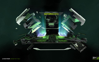 Futuristic computer processor green background - rtx free wallpaper for desktop