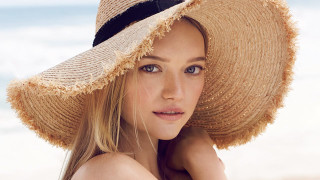 Woman hat beach arms neck - her shoulder free wallpaper for desktop