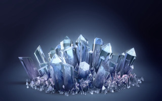 Crystal rocks blue black background 2 - chris labrooy free wallpaper for desktop
