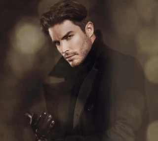 Man black suit gloves holding - fashion photography free wallpaper for tablet