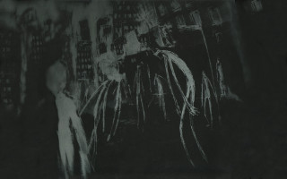 Black white photo man woman - figurativism free wallpaper