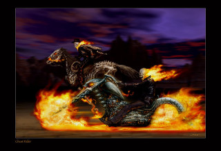 Man motorcycle fire trail night - a motorcycle free wallpaper