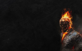 Man fire face black background - a red flame free wallpaper