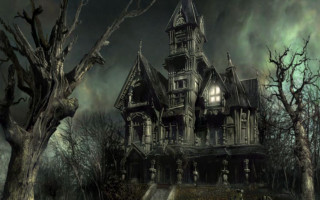 Creepy house creepy tree creepy - creepy free wallpaper