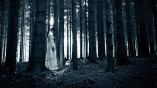 Woman white dress forest trees 5 - surreal photography free wallpaper for desktop