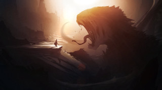 Man cave giant monster head - a giant monster free wallpaper