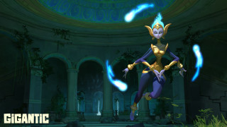 Cartoon character futuristic environment blue - a blue light free wallpaper