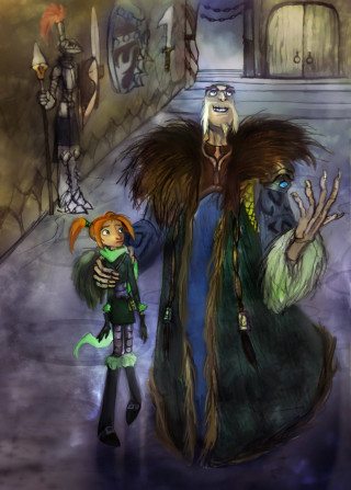 Couple skeleton walking street cartoon - a street together free wallpaper