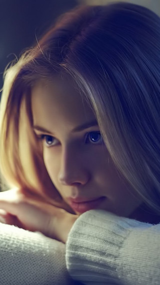 Woman blueeyes longhair portrait beautifullylit - eszter mattioni free wallpaper for mobile