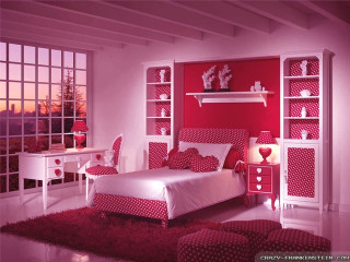 Red white bedroom bed rug 2 - a red rug free wallpaper for desktop