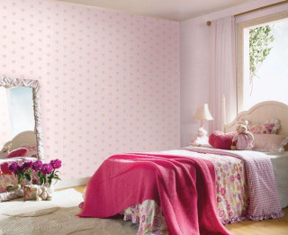 Pink bedroom pink blanket mirror - a pointillism painting free wallpaper