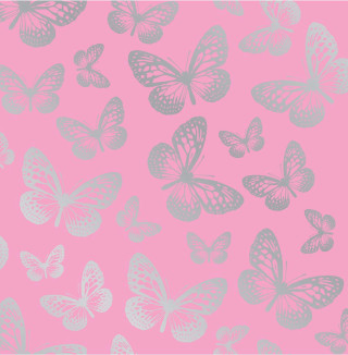 Pink background silver butterflies pattern - pastel color free wallpaper for tablet
