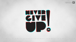 Never give up blood logo - a picture of a logo free wallpaper