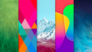 Colorful mountains grass blue sky - the background and grass free wallpaper for desktop