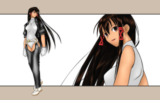 Woman longhair whiteshirt redearrings 3Drender - long hair free wallpaper