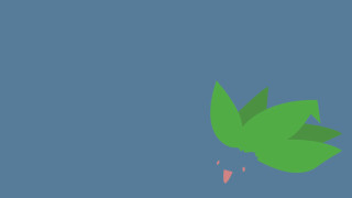 Green leaf butterfly plant minimalist - bottom free wallpaper for desktop