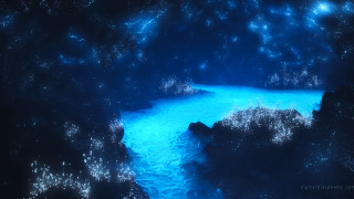 River forest blue sky stars - alexander brook free wallpaper for desktop