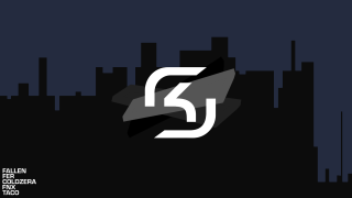 Black white logo skyline night - ejler bille free wallpaper