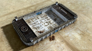 Large crate items dirt floor - dystopian art free wallpaper for desktop