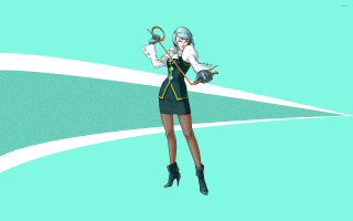 Woman short dress scissors book - a short dress holding free wallpaper for desktop