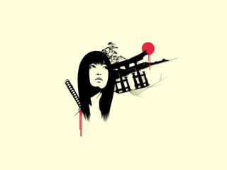 Woman bloody arm holding object - sharp foccus ilustration free wallpaper