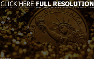 Gold coin statue liberty detailed - a statue of liberty free wallpaper