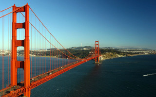 Golden gate bridge helicopter water - the golden gate bridge free wallpaper