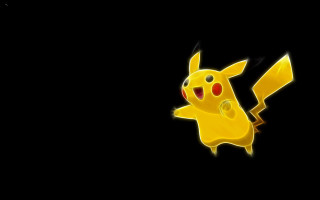 Yellow pikachu dark eyes closed - a red nose free wallpaper