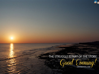 Sunset ocean quote struggle story - evening free wallpaper