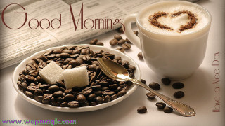 Coffee plate beans heart spoon 2 - a heart free wallpaper