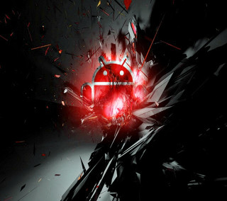 Red car driving dark shattered - its head free wallpaper for tablet