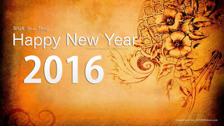 Happy new year card flowers - new free wallpaper for desktop