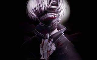 Creepy person smile hands front - front of him free wallpaper