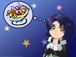 Cartoon dessert starry blue pastel - sense of awe free wallpaper