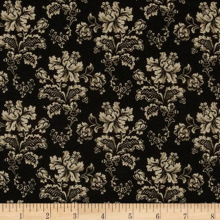 Black white floral print fabric - a flemish baroque free wallpaper for tablet