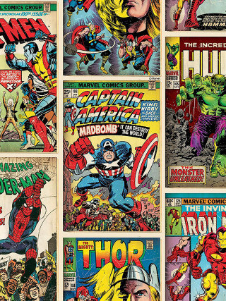 Comics wall collage character images - a collage of images free wallpaper