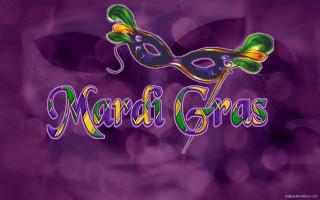 Mardi gras mask green ribbon - a green ribbon free wallpaper