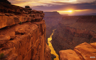 River canyon cliff cloudy sunset 3 - a canyon next free wallpaper