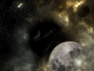 Black hole moon stars space - a black hole in the sky free wallpaper